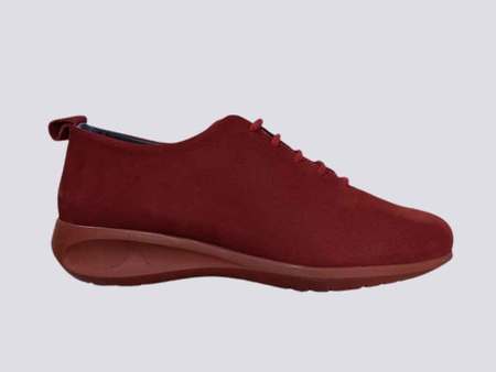 red Nubuck suede laceups 22170 HIR red