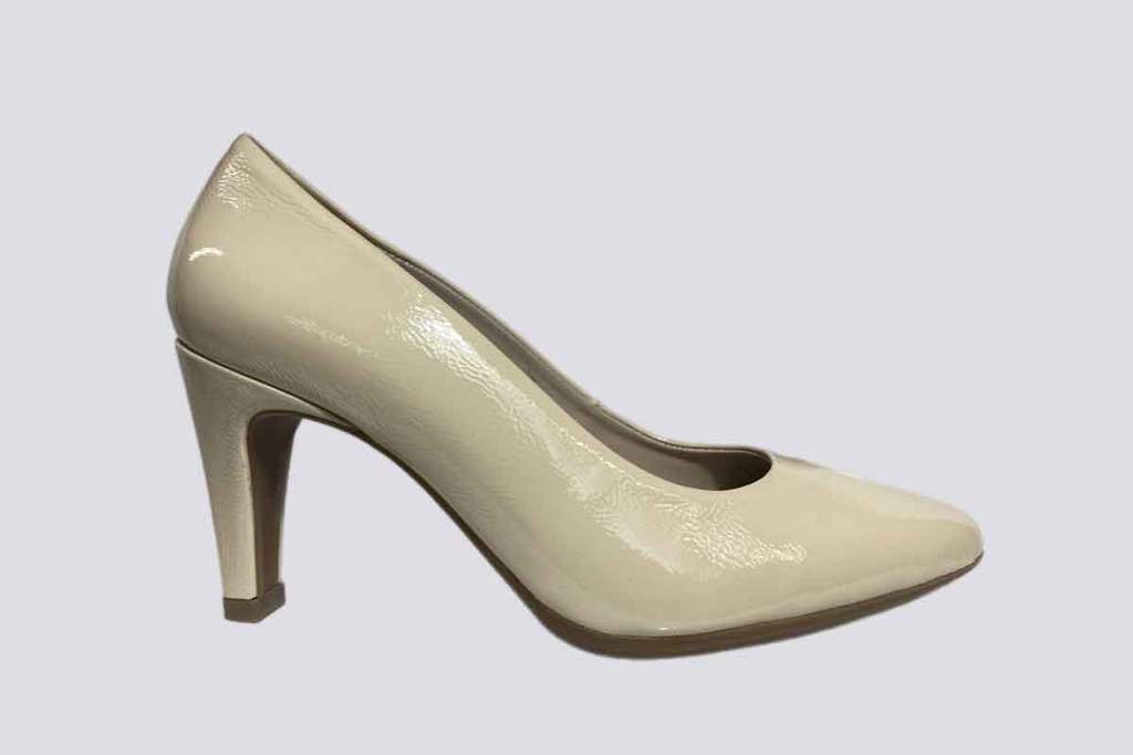 Wonders High Heel (7cm )Patent Pumps Light Beige 24260