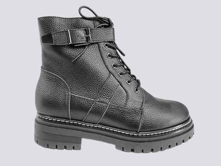 Phillip Gautier 0276 granulized leather combat army boots