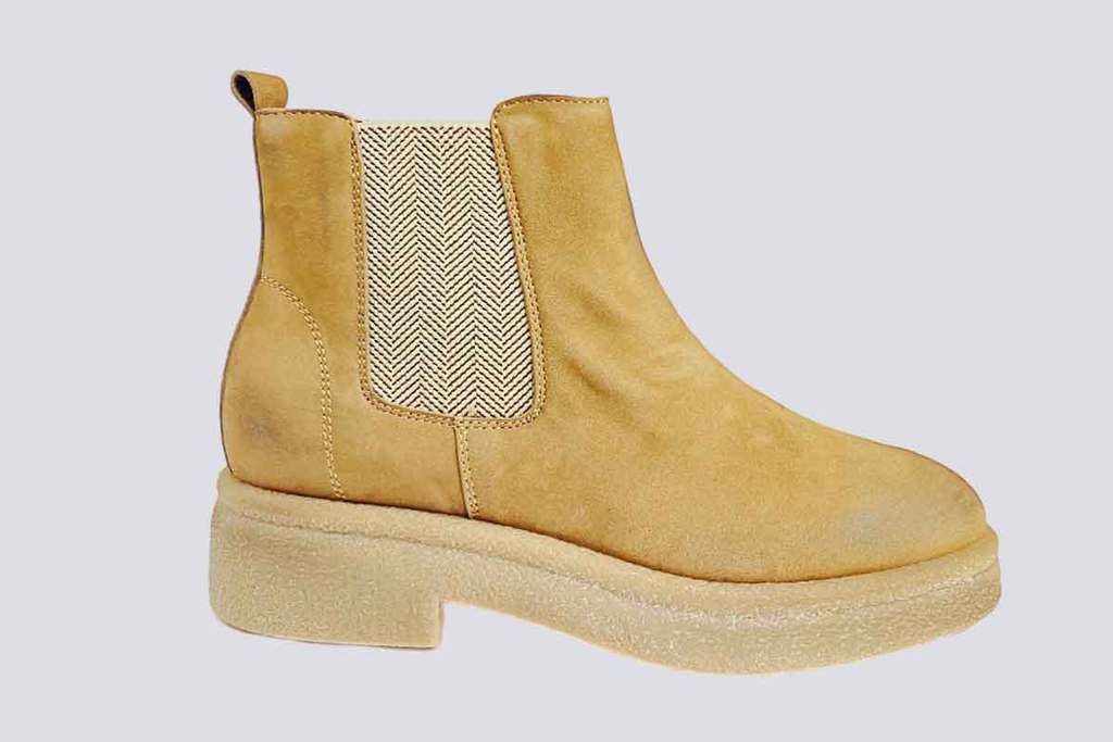 Phillip Gautier 3303 camel boots with hounds tooth elastized stitching