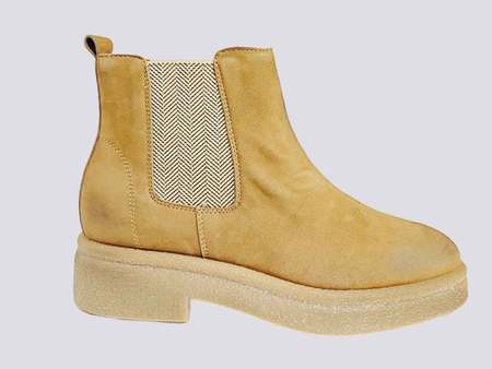Phillip Gautier 3303 camel boots with hounds tooth elastized stitching