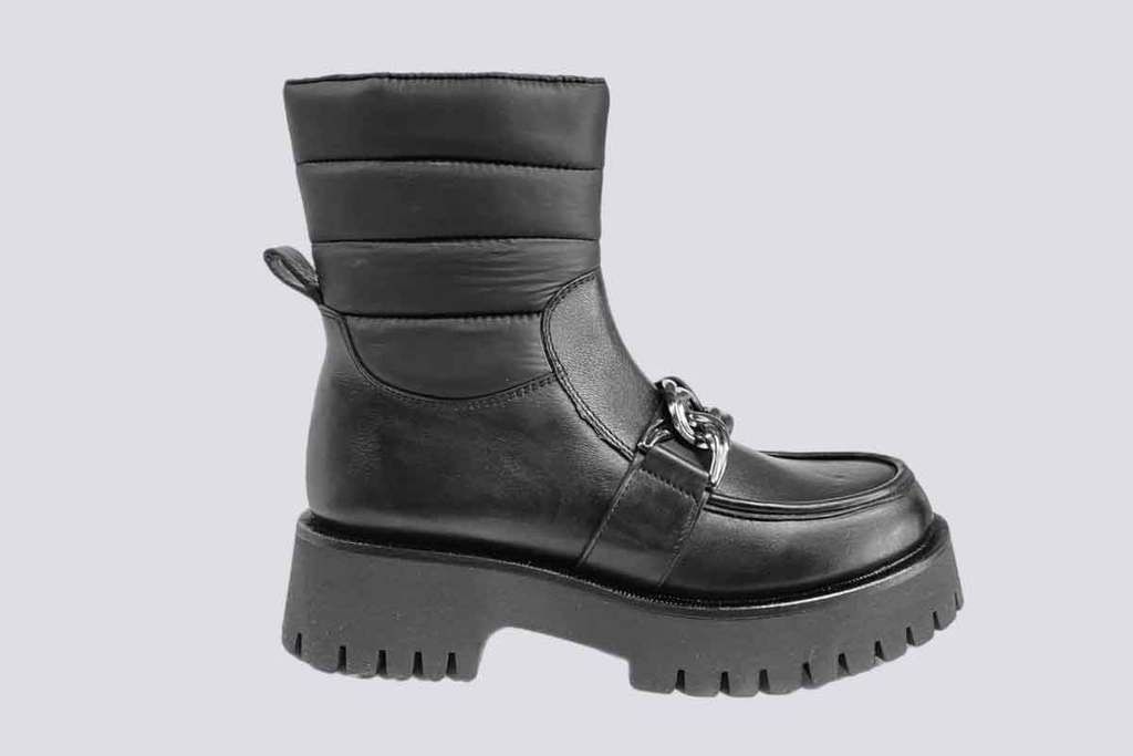 Phillip Gautier 11643 black combat loafers