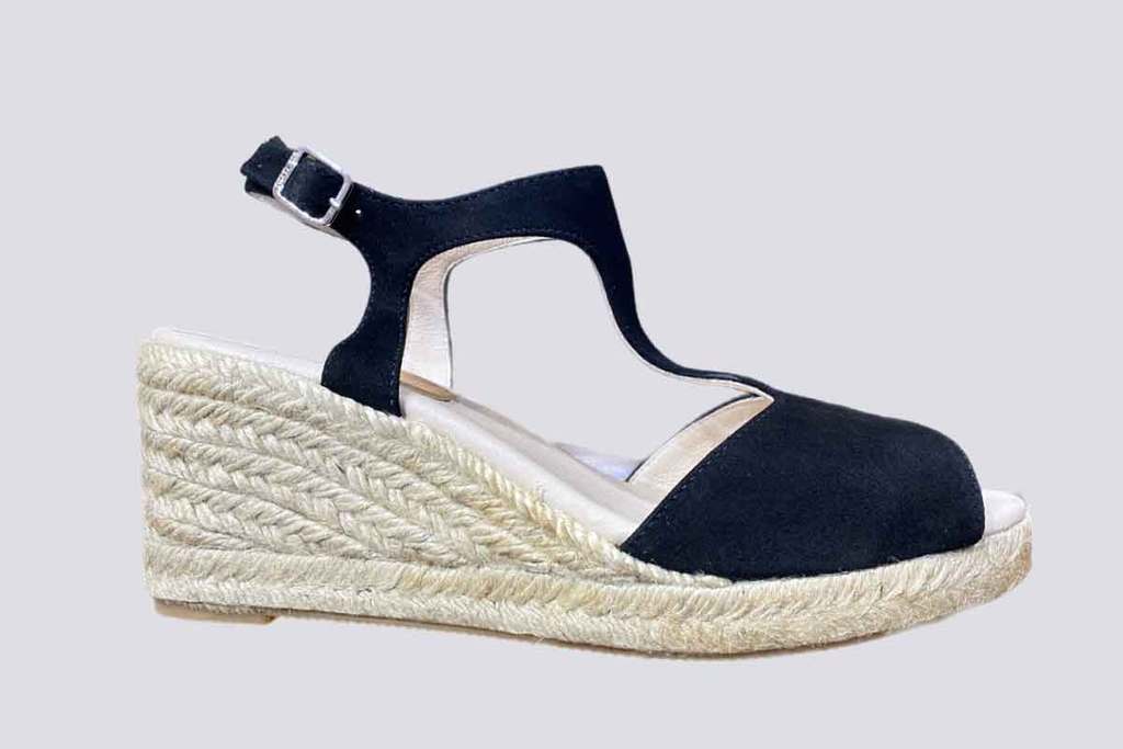109 carmen black T bar espadrilles