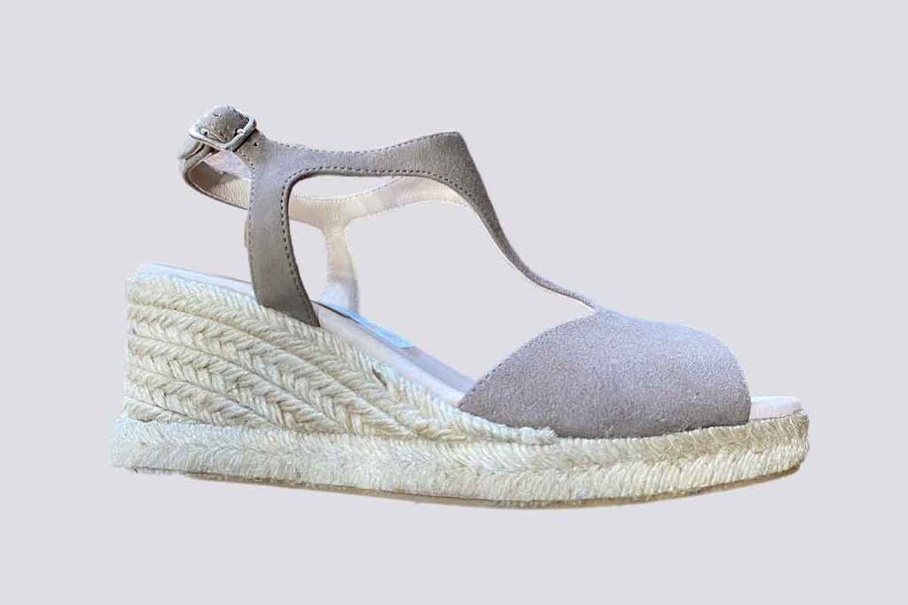 109 carmen taupe T bar espadrilles