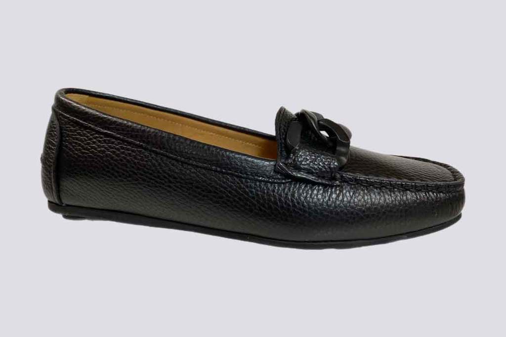 VITTORIA MEGNONI BLACK GRANULATED  LEATHER 24267