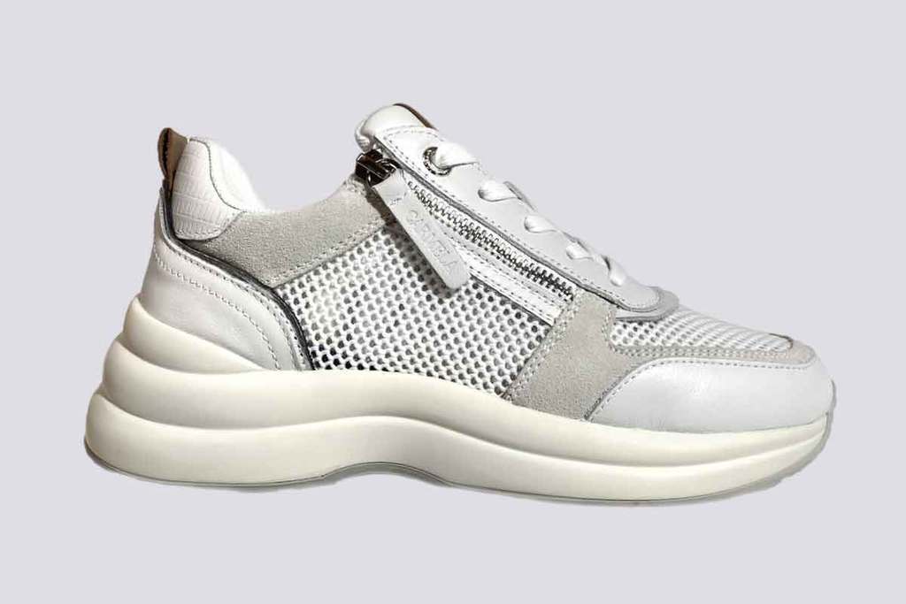 CARMELA  White Perforated Sneakers 24603