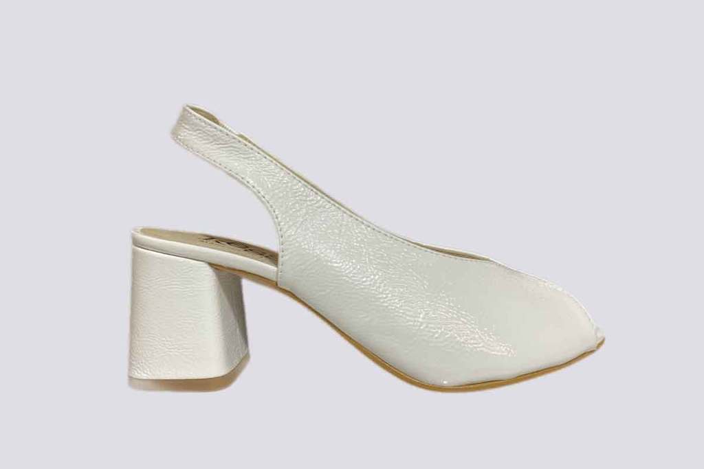 KESS Patent white Slingback  24269