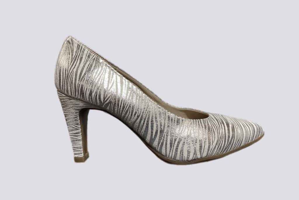Wonders High Heel (7cm) Patent Pumps Silver 24260