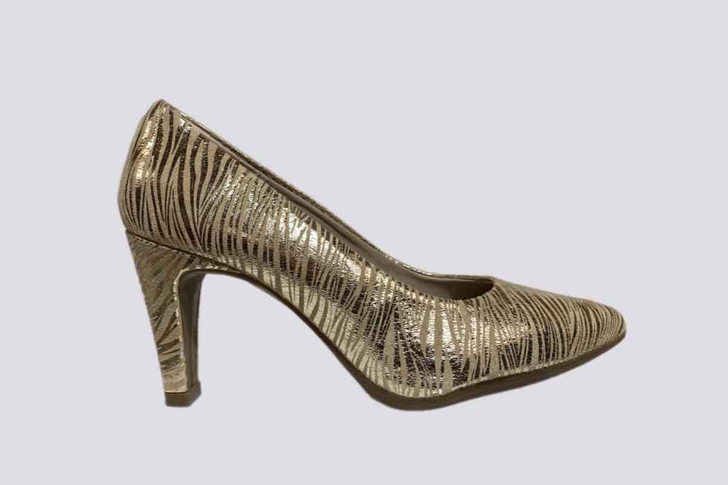 Wonders High Heel (7cm) Patent Pumps Gold SAND 24260